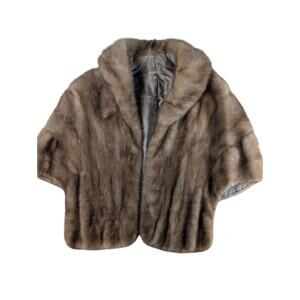 Sears Roebuck Vintage 1960s Mink Fur Stole Brown NWT Sears Evening Wrap